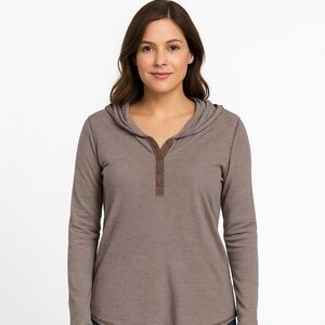✨ Columbia Striped Cowl-Neck Hoodie – Women’s Large